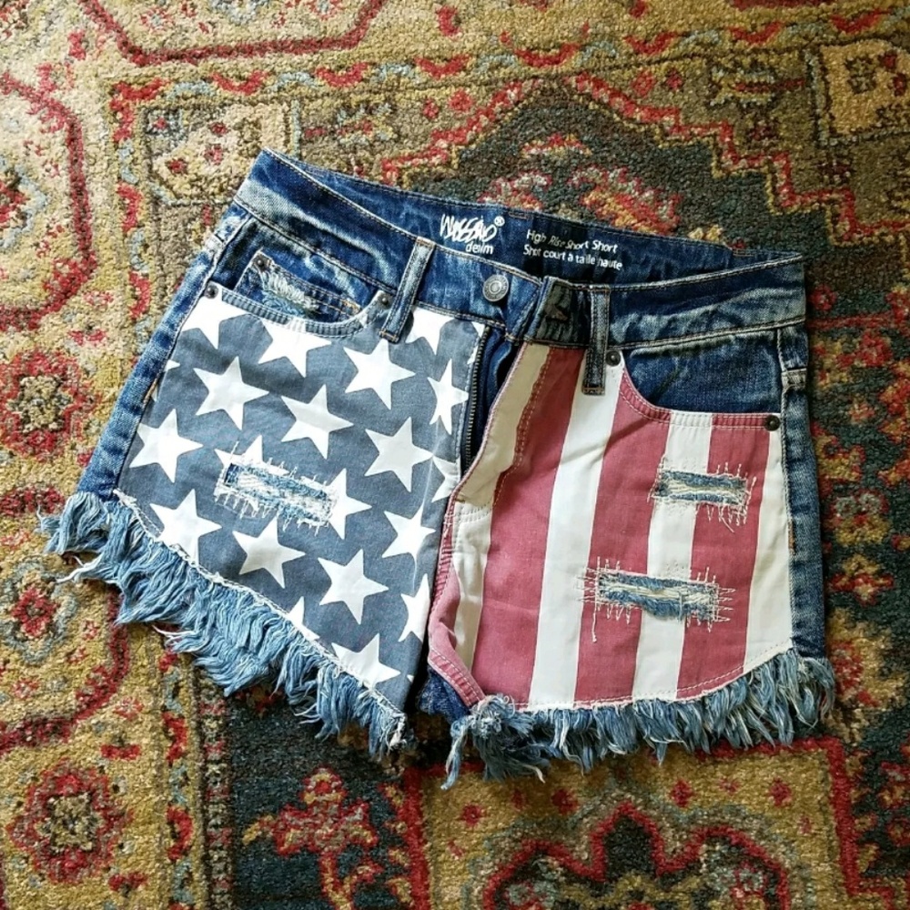 Patriotic Denim Shorts